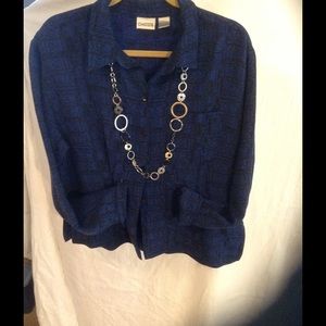 Chico size 2 long sleeve button up shirt