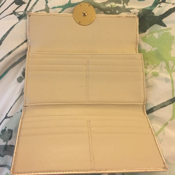 Gold textured authentic coach purse and wallet - Picture 4 of 4