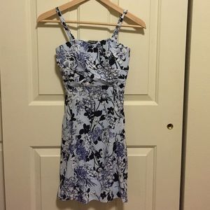 Express Flower print dress, removable strap.
