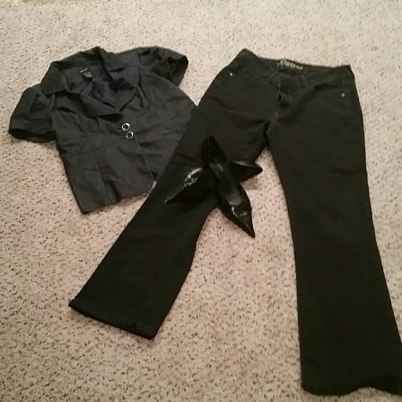 Lee black boot cut jeans