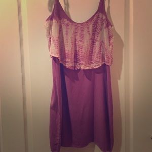 LAVENDER BOHO SHORT DRESS