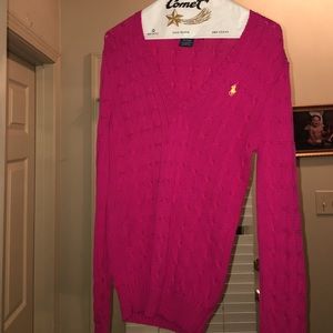 Long sleeved polo sweater