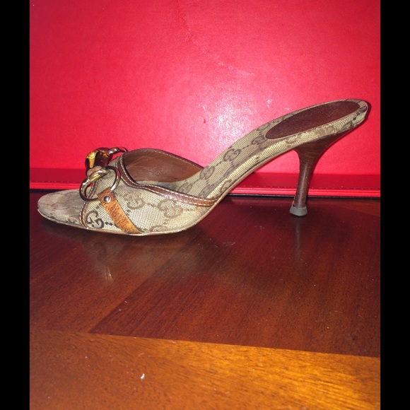 75% off Gucci kitten heel sandals