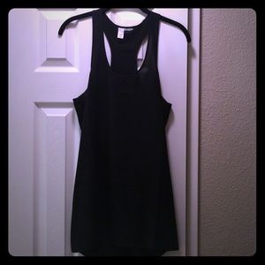 Black racer back tank.