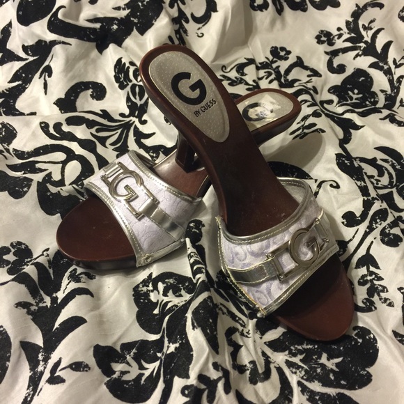 Silver Guess heels