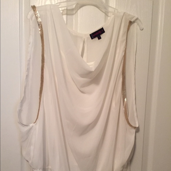 Cream with gold trim sides