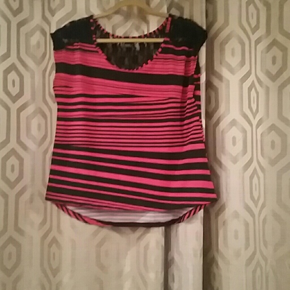Pink and black shirt