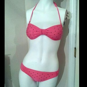 Embellished convertible bandeau and hipster bikini