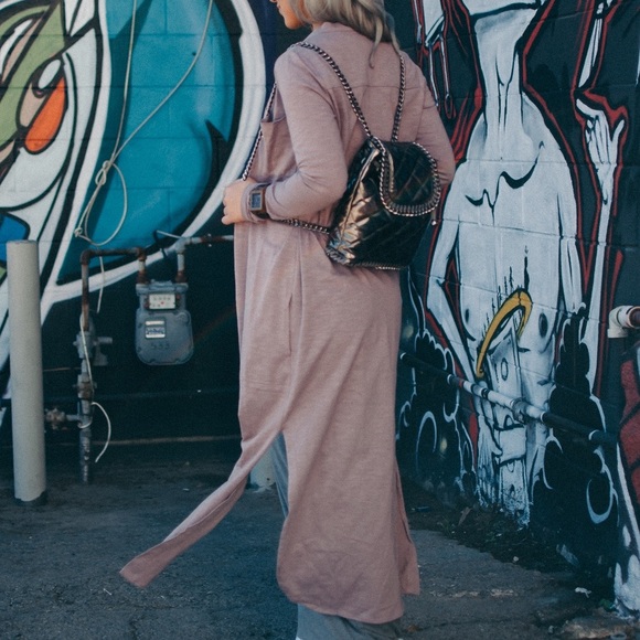 Jackets & Coats - DUSTY PINK MAXI SHIRT DRESS Jackets & Coats - DUSTY PINK MAXI SHIRT DRESS