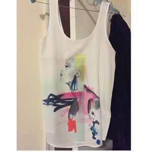 Zara Graphic Tank Top