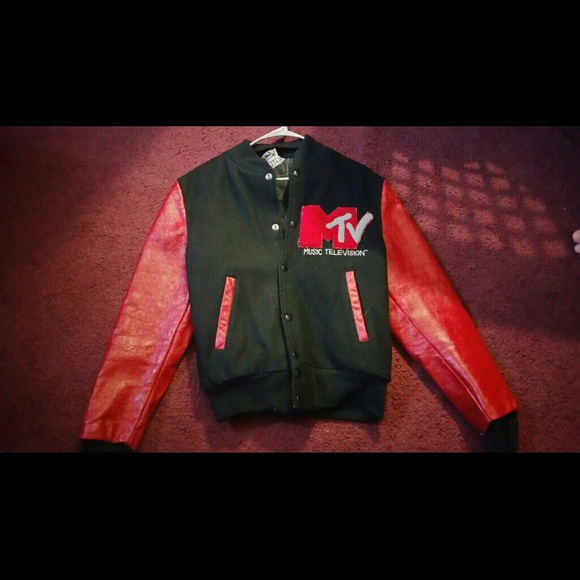 Vintage MTV Leather Varsity Jacket