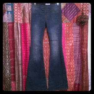 Free People Pull-On Flare Jeans
