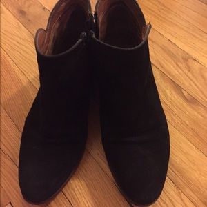 Black suede Sam Edelman Petty ankle boots
