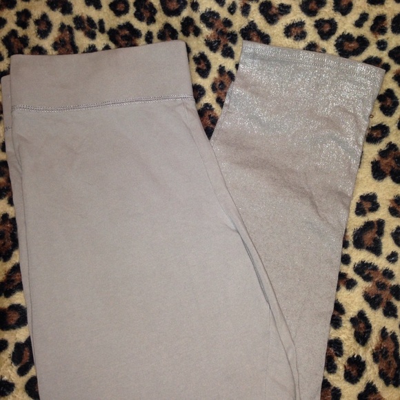 Light grey glitter ombré leggings