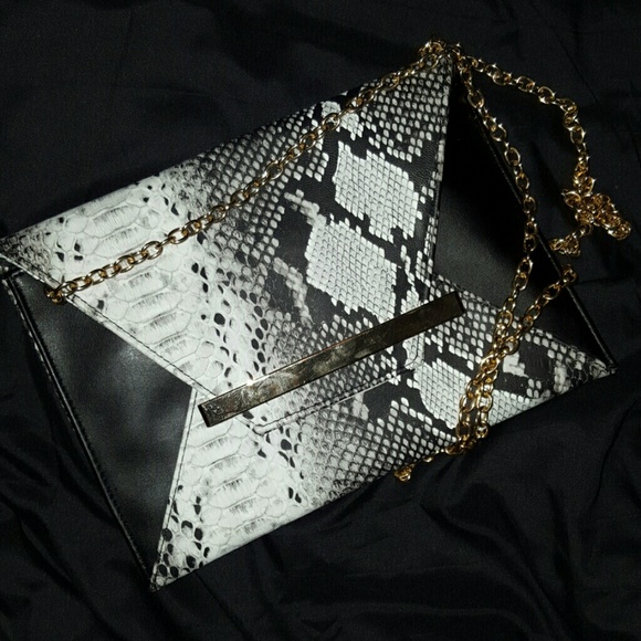 Snakeskin Crossbody or Clutch - NWOT