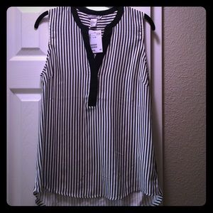 Black and white stripped top