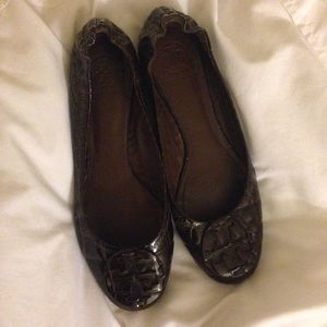 Tory Burch Crocodile Ballet Flats