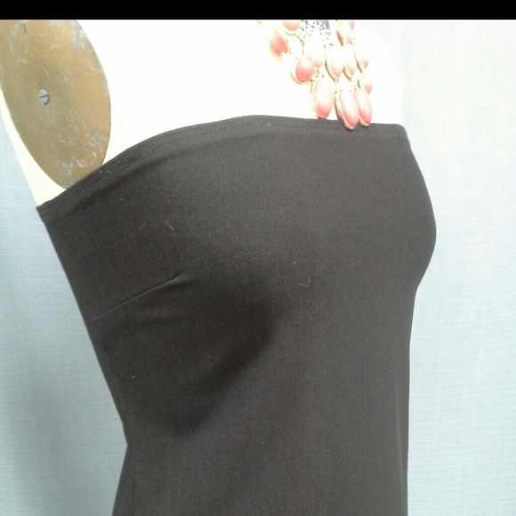 JOHN BARTLETT Rare Y2K Minimalist stretch STRAPLESS sheath Brown S/M - Picture 3 of 4