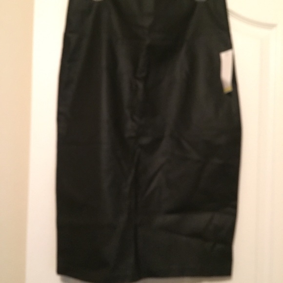 Fitted Faux Leather Skirt