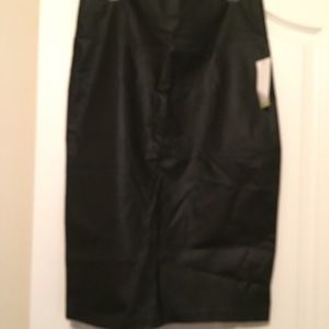 Fitted Faux Leather Skirt