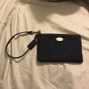 Coach corner zip small wristlet