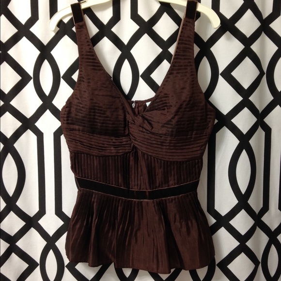 🎉Tracy Reese Brown Peplum Top NW