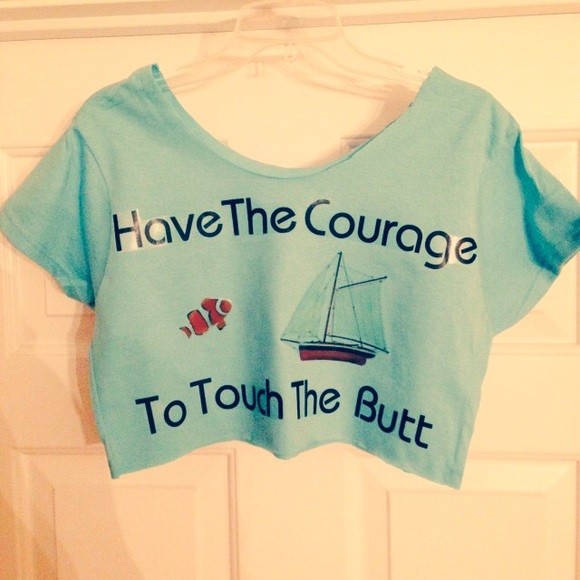 funny graphic crop tops