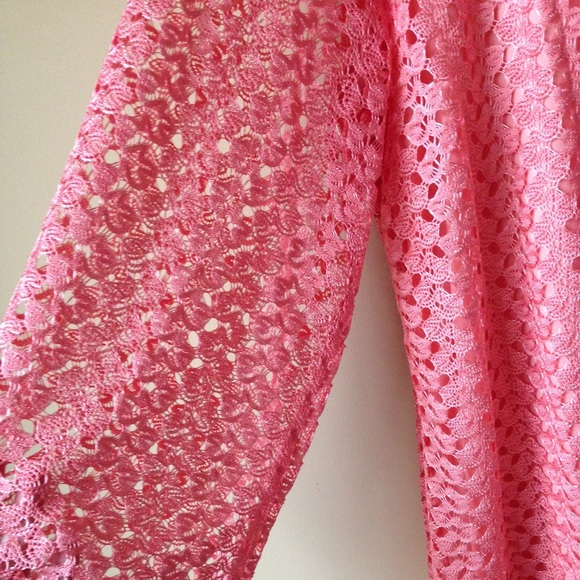 ‼️SOLD‼️Pink frazzle knit blouse - Picture 4 of 4