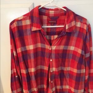 Plaid plus size top size 1 or 18