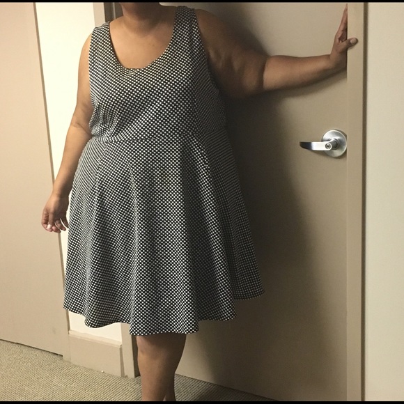 Plus Size polka dot swing dress.