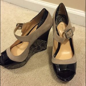 Gianni Bini Wedge Peep Toe Heels