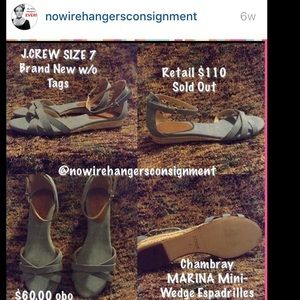 J Crew Marina Mini Wedge $60 Retails for $110 👡😘