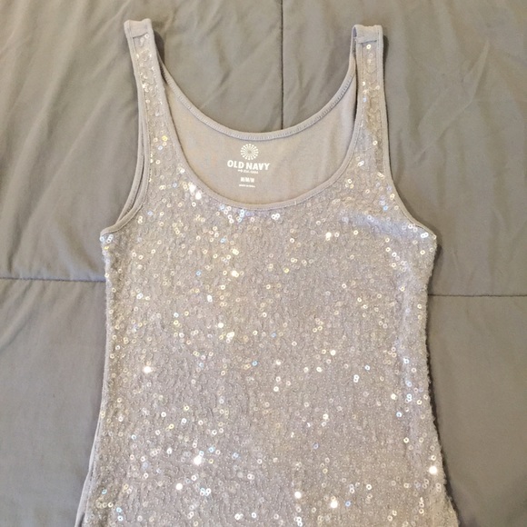 Light Gray sequin tank