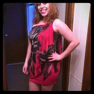 Flower cocktail dress