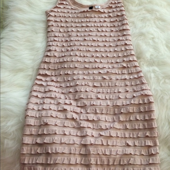 NWOT Pink Ruffle Tier Dress