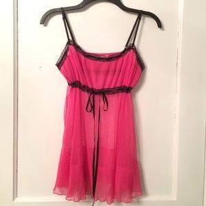 Victoria's Secret pink and black lingerie