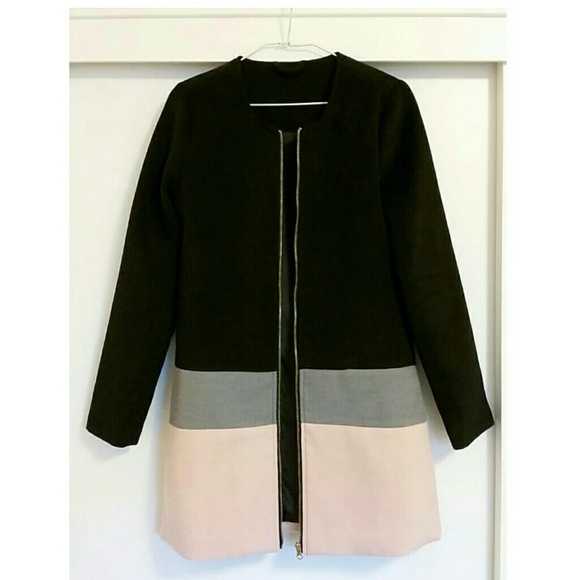 Color blocking pea coat - Picture 2 of 4