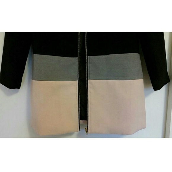 Color blocking pea coat - Picture 3 of 4