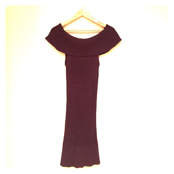 Marciano by Guess brown knit off-shoulder tunic