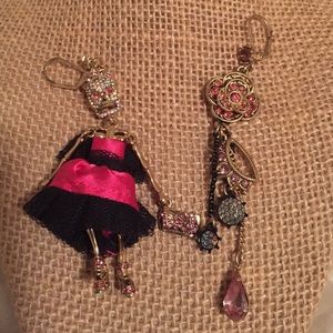 Betsey Johnson Prom Skeleton Earrings