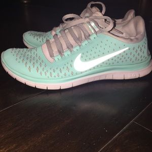 Tiffany Blue Nike Frees