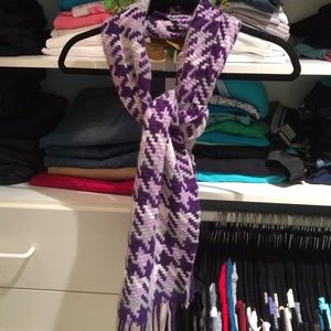 Lavender, Purple, Gray and White plaid scarf