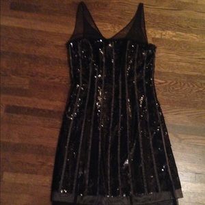 BCBG black sequin dress. Worn once!
