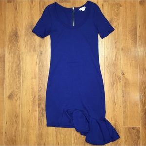 Reiss Asymmetrical Royal Blue Dress