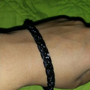Black ribbon bracelet