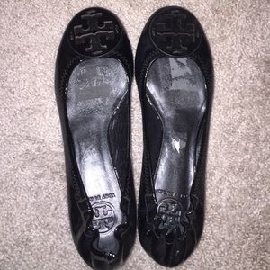 Tory Burch Black Patent Flats
