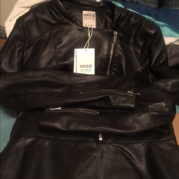 Zara Faux Leather Riding Jacket