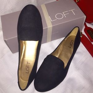 LOFT suede flats smoking loafer size 9