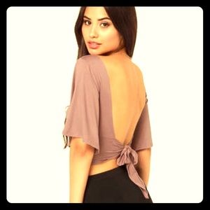 FLASH SALE Backless Dusty Lavender Crop Top