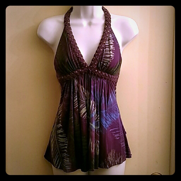 SKY Studded purple tank